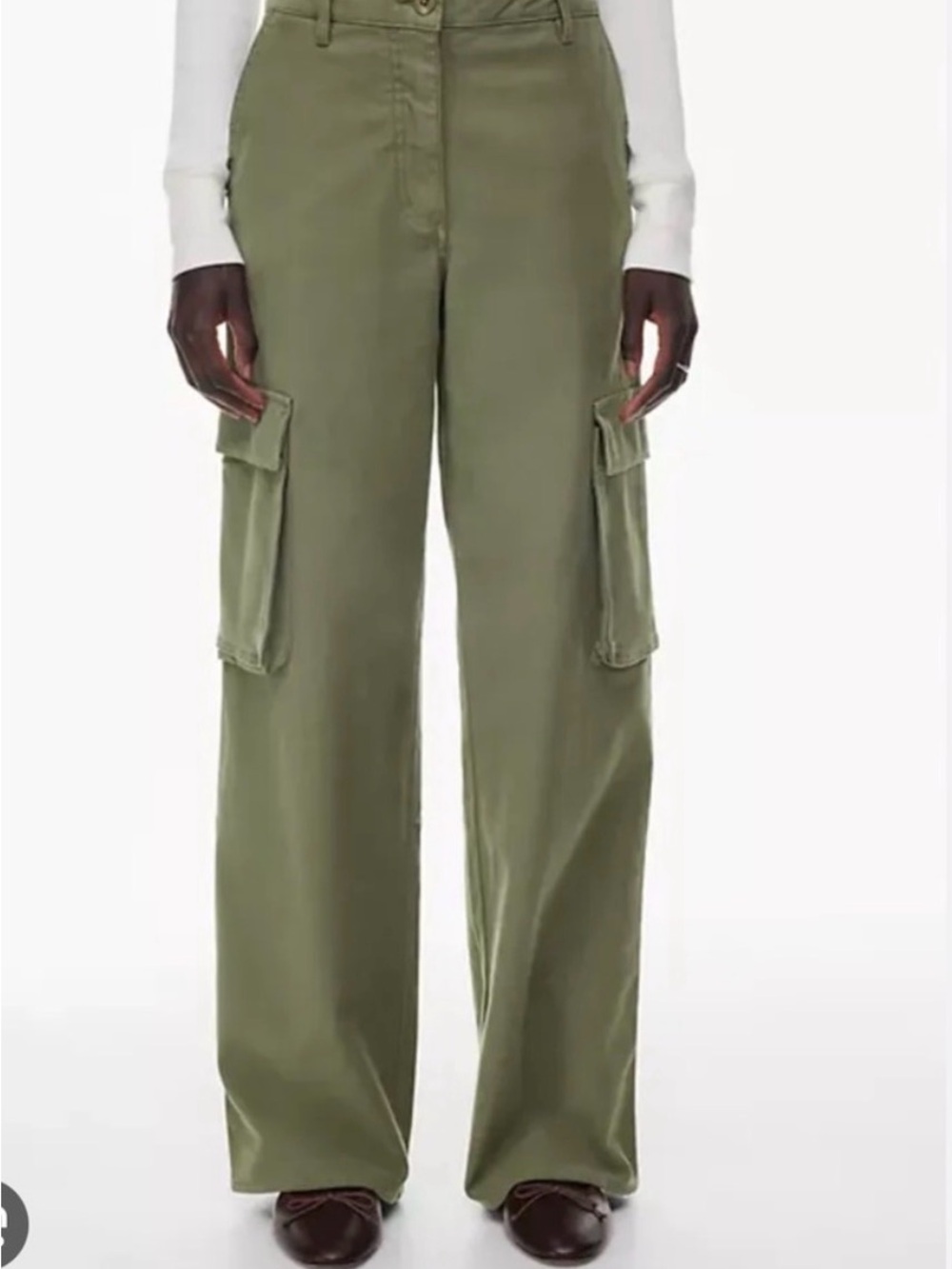 Wilfred Olive Wide-Leg Cargo Pants